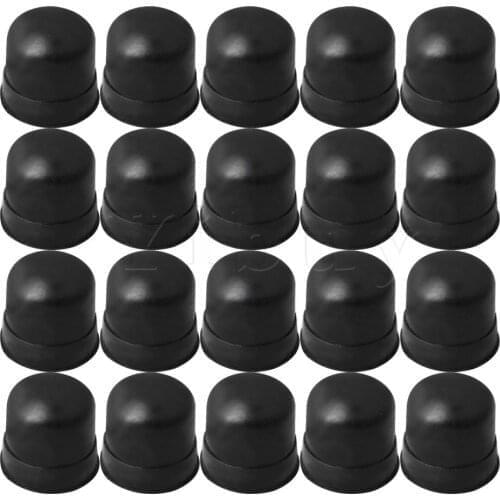 Yibuy 100Pieces 11x11mm Black Trombone Slide Rubber End Tip Bumper