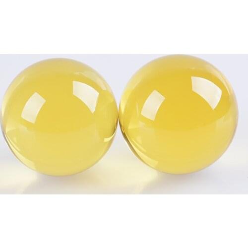 1PCS 60mm Yellow K9 Crystal Ball 6cm Glass Ball For Wedding Gift Home Ornaments Modern Vintage Decor Wholesale