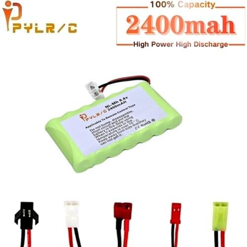 8.4v Rechargeable Battery For Rc toys Cars Tanks Robots Gun Boat With Tamiya Plug NiMH Battery AA 8.4v 2400mAh Battery Pack 1Pcs