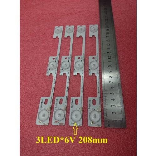 New 10set=40 PCS 3LED 6V 208mm LED backlight strip bar for KONKA LED32F2300NE LED32F2300FX 35017946 35017947 35017948