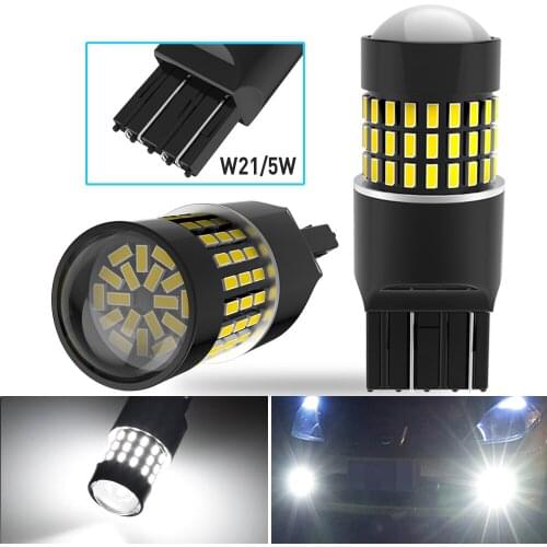 2X CANBUS No error White T20 W21W 7443 P21W BA15S LED Bulb for VW Volkswagen Passat B7 Beetle LED Daytime Running Lights DRL
