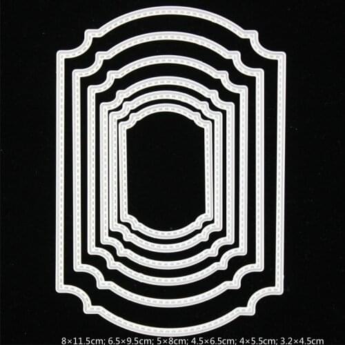 6pcs Scrapbook DIY album Card Paper Card Maker Metal Die Cut Stencil Decoration Die Cutting Template Label Sewing