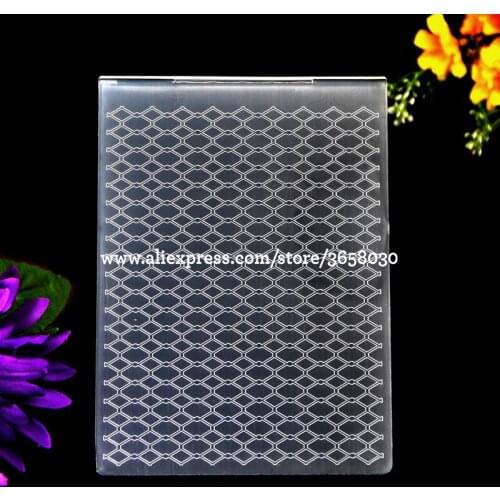 Diamond Plastic Embossing Folder For Scrapbook DIY Album Card Tool Plastic Template 10.5x14.5cm 8070617