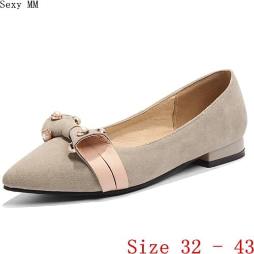Slip On Shoes Loafers Girl Ballet Flats Women Flat Shoes Soft Comfortable Shoes Woman Plus Size 32 33 - 40 41 42 43