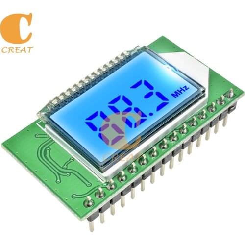 3V 5V Digital FM Radio Transmitter Receiver Module PLL LCD 87-108MHZ Wireless Microphone Stereo Board Digital Noise Reduction