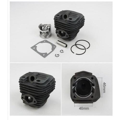 Free shipping of 1 set ceramic coated cylinder assembly for ZENOAH G52 G58 gasoline chainsaw aftermarket repair&replacement
