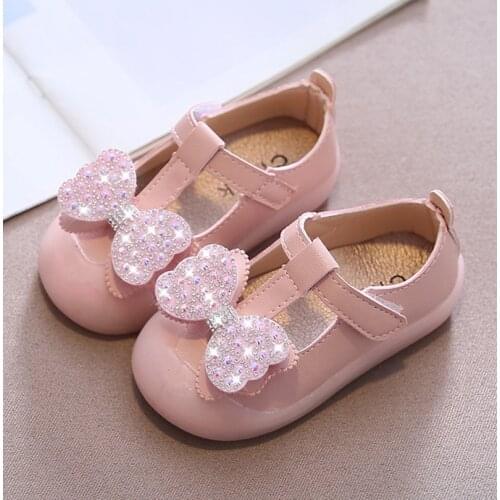 Baby Toddler Shoes Anti-collision non-slip Soft Sole Baby Shoes Kids Flowers Princess Shoes For Little Girls Chaussure Fille