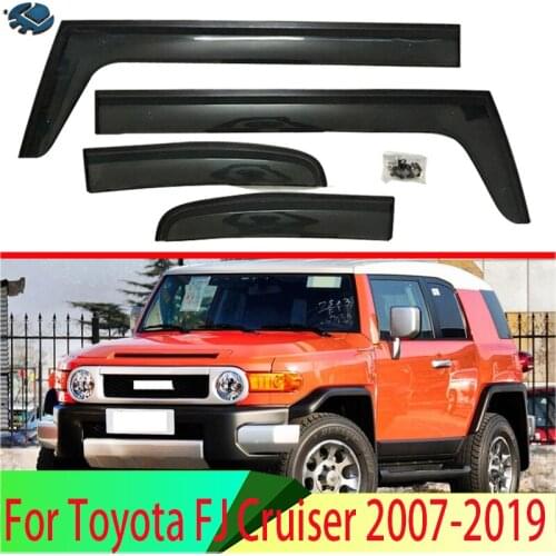 For Toyota FJ Cruiser 2007-2019 Plastic Exterior Visor Vent Shades Window Sun Rain Guard Deflector 4pcs