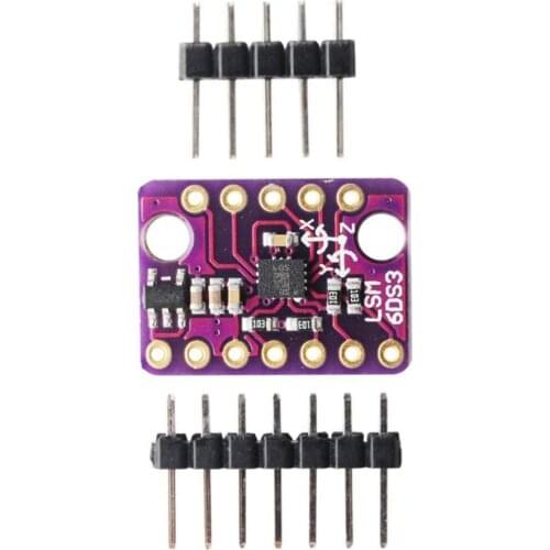 GY-LSM6DS3 LSM6DS3 Accelerometer Gyro Embedded Digital Temperature Sensor Module SPI IIC I2C Interface Module 8kb FIFO Buffer 5V
