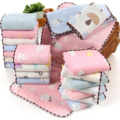 Cotton Baby Towel Breathable Face Wipes Kids Facecloth Bath Hand Towels Washcloth Absorbent Feeding Cloth TJ1754
