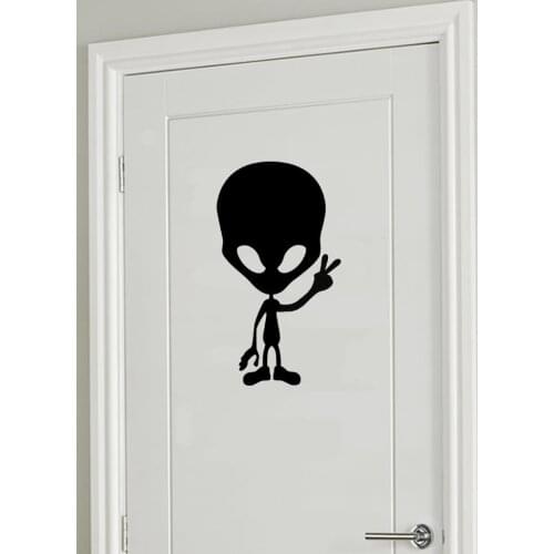 YOYOYU Art Home Decor Baby Alien Wall Decal Vinyl Sticker Door House Boy Child Kids Bedroom Decoration Wall Paper Poster WW-486