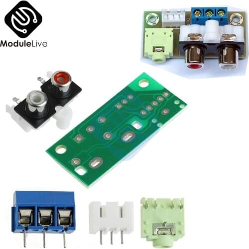 DIY Kit Audio Switch Board RCA Block Audio Input Module Board 3.5mm For Amplifier Electronic Kits