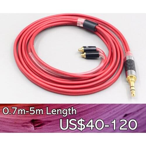 LN007695 3.5mm 2.5mm 4.4mm Balanced 99% Pure PCOCC Earphone Red Cable For AKG N5005 N30 N40 MMCX Sennheiser IE300 IE900