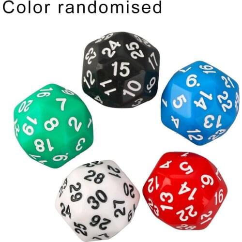 Multi-faceted Dice 30 Sides Dice Digital Dice Colorful Multicolor Dice Game Dice Childrens Creative Toys