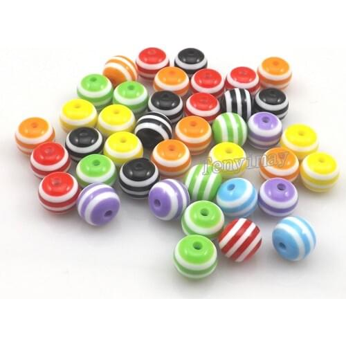Fashion Acrylic Jewelry Findings 8mm Stripe Beads Acrylic Round Beads 500pcs/Lot Free Shipping