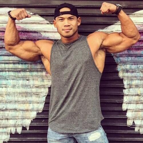 Muscleguys Gym Tank Top Men Workout Clothing Bodybuilding Stringer Muscle Vests Cotton Patchwork Singlets fitness homme