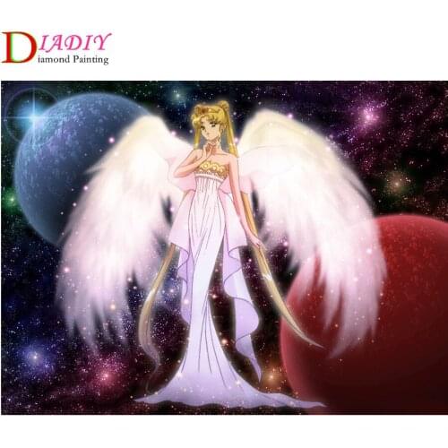 5D DIY diamond painting cartoon beauty girl cross stitch kit full set of diamond embroidery mosaic picture home decoration gift