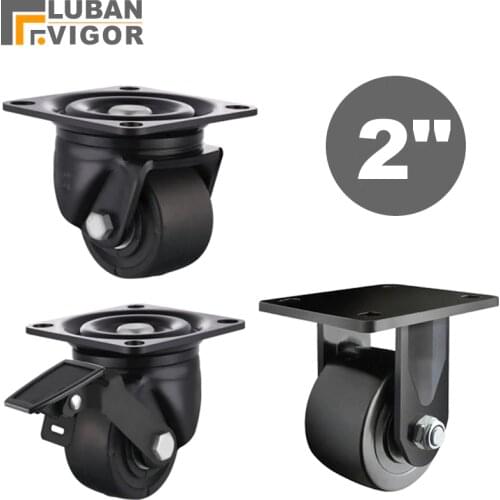 Load-bearing 300KG,2 inch Low Casters/wheels,with brake,FOR heavy carts, machine tools, large equipm,HOME/Industrial Hardware
