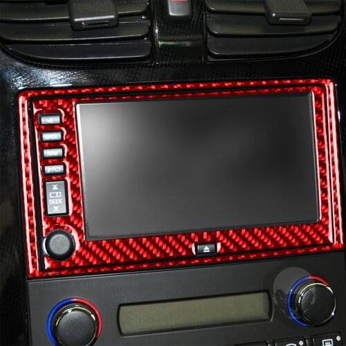 Navigator Guide Panel Frame Cover Trim Sticker Set for Chevrolet Corvette C6 2005-2013 Carbon Fiber LHD Decoration Accessories