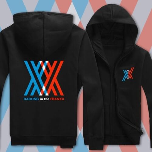 2018 New DARLING in the FRANXX Hoodie Anime Zero Two 002 Cosplay Coat Jacket Men Women Spring Autumn Zipper Sweatshirts