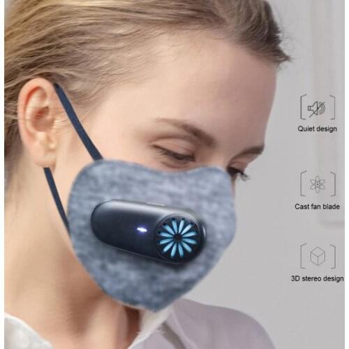 New Mini Facial 4-Ply Fans Ventilation Fan Rechargeable Smart Mask Breathing Valve Breathing For Valve Electric Masks