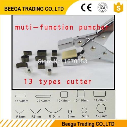 New Arrival Muntifunction Hole Punch Pliers Tool High Quality&Wholesale with 13 Types Shape