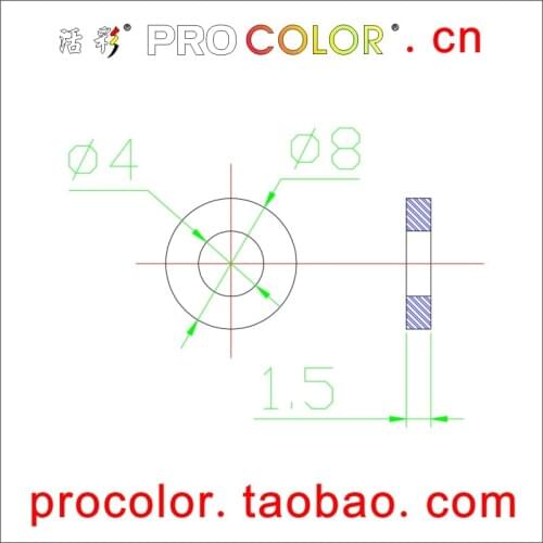 OEM Molded custom silicone flat ring rubber gasket Rubber Flat Ring Gasket OD 8MM *Hollow plug inner hole 4mm *thick 1.5mm
