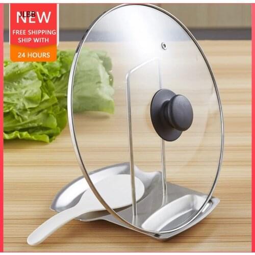 StainlessSteel Organizer Pot Lid Rack Spoon Racks For Household Cooking Utensils To Store And Kitchen Organize Accessories Tool