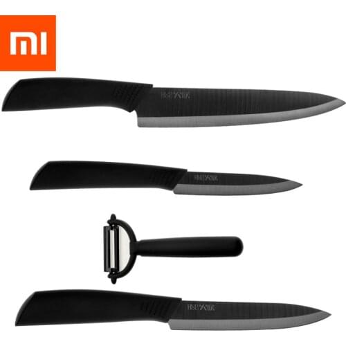Original Xiaomi Mijia Huohou Kitchen Knife Mijia Nano-Ceramic Knives Cook Set 4 6 8 Inch Furnace Thinner for Smart Home Cooking