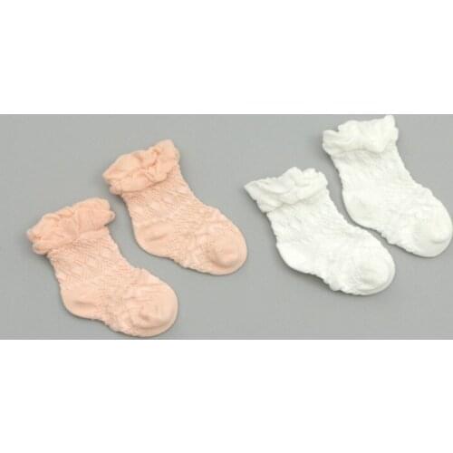 2-5 years children fishnet summer thin 100%cotton socks girls socks pink lace socks white Princess socks w133