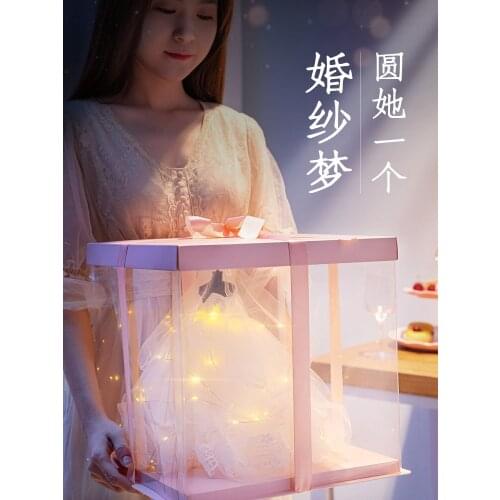 Birthday gift girl give girlfriend new couple get married practical small creative wedding dress model decoration