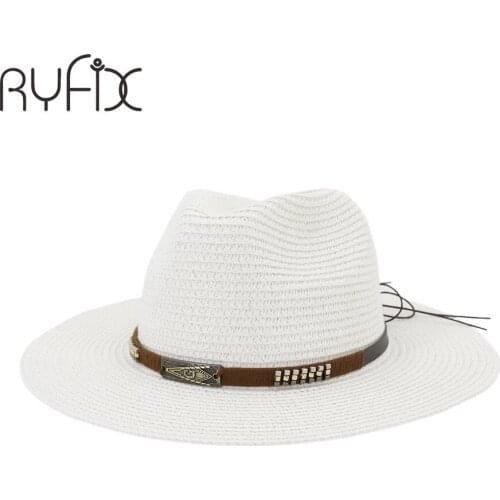 Casual leather buckle fashionable sun hat jazz hat man sun hat HA97