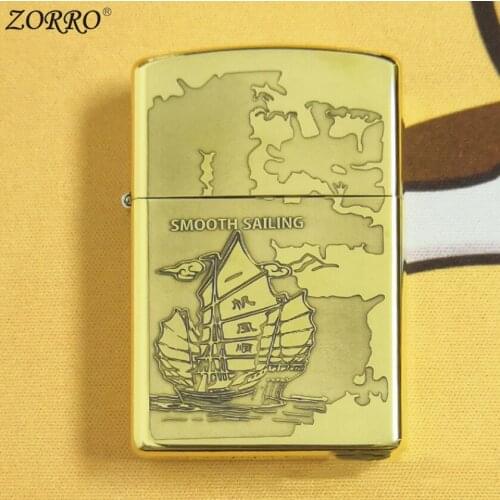 Travel sailing kerosene gasoline Petroleum oil cigarette lighter High grade men gift (No Fuel, Handed -Made Sculpt 4 to 7 Day)