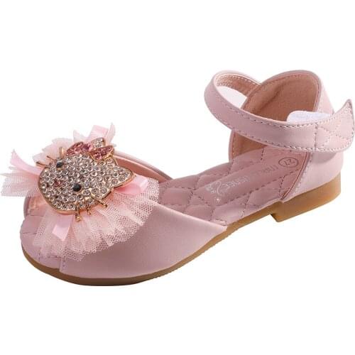 Sanrio Hello Kitty new girls sandals cartoon rhinestone princess shoes childrens shoes