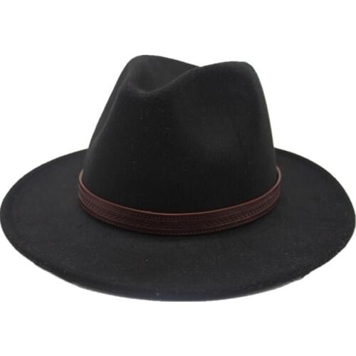 Seioum 12 Color Men Women 100% Wool VTG Wide Brim Felt fedora hat Trilby Hat BNWT/NEW Gangster Panama hat ChurCh Hat In Stock