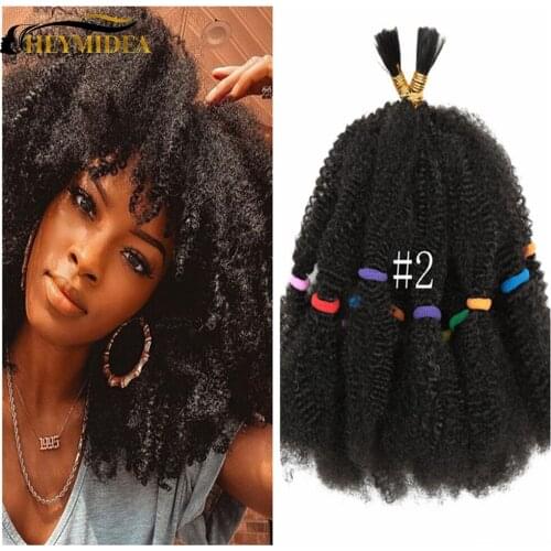 HeyMidea Afro Kinky Bulk Twist Braids Hair Extensions Synthetic Short Culry Crochet Braids Hairstyles Soft Natural 12inch