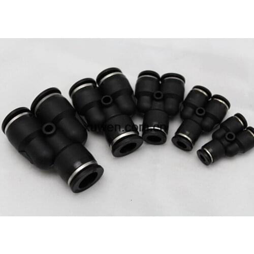 HIGH QUALITY 4Pcs Air Pneumatic 12mm to 12mm Y Shaped Push in Connectors Quick Fittings * PY-12