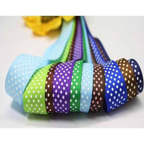 YAMA Polka Dot Printed Ribbons 22mm 100yards/roll Grosgrain Ribbon For Crafts Wedding Party Decoration DIY Hair Accessories