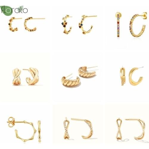 YUXINTOME 925 Silver Ear Needle Jewelry Color Stud Earrings Korean Girls Dating Gift Crystal Pendant Pierced Earring Accessories