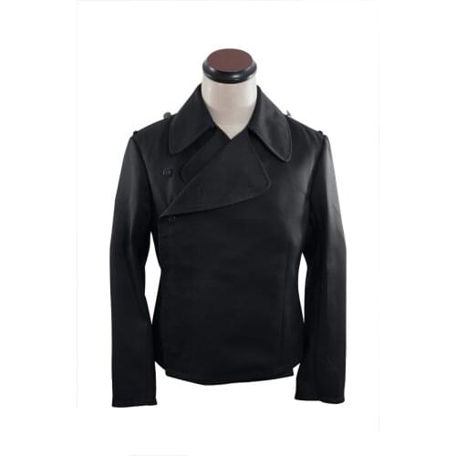GUDI-008 WWII German Elite panzer EM black gabardine wrap jacket