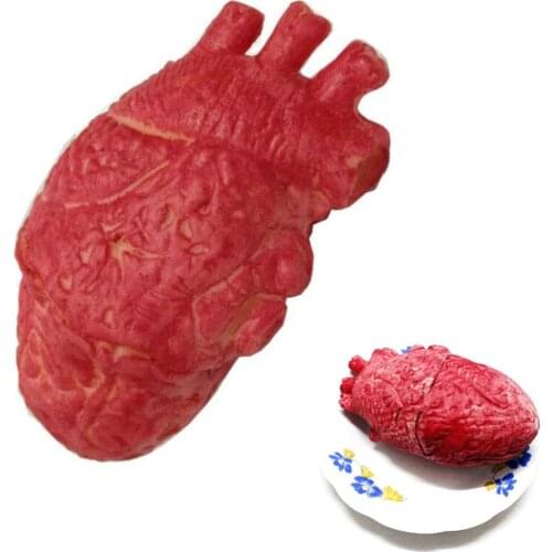 1PC Halloween Horrible Bloody Severed Horror Scary Human Heart Lifesize Scary Fake Rubber Gory Body Part Halloween Decorations