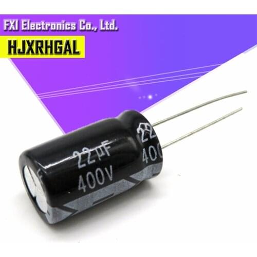 10PCS 400V22UF 13*20mm 22UF 400V 13*20 Electrolytic capacitor New original