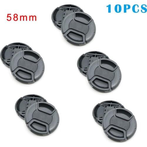 10X 58mm Center Pinch Snap-on Front Lens Cap hood Cover for Nikon Canon Sony Protector New Camera Cover Top