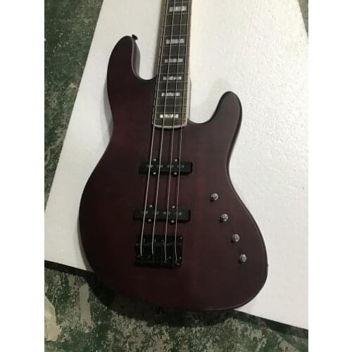 2021 High quality Electric Bass JAZZ BASS Black accessories matte Support for custom Free delivery