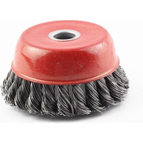 4 inch 100mm M14 Bowl Shape Steel Wire Abrasive Wheel For Polishing Cleaning Removing Remover Non Crumble