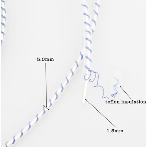 Audiocrast blue 7N copper pure Silver DIY Top-rated Speaker Audio Signal Cable 3MM Headphone Cable signal Jumper cable