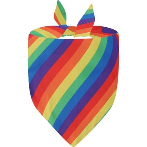 1Pc Dog Triangular Banda Rainbow Tropical Style Pet Cat Dogs Bandanas Scarf Polyester Puppy Bandana Bibs Pet Accessories