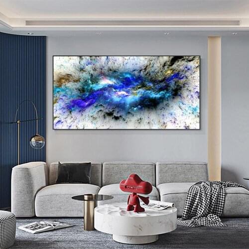 Colored Clouds Geometric Modern Abstract Poster Oil Painting Canvas Printing Art Wall Decor For Home Room Decor Pictures