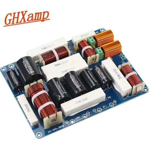 GHXAMP 600W 3 Way Crossover Audio Board Treble Mid Woofer HIFI 8-12 inch Loudspeaker divider 1pcs