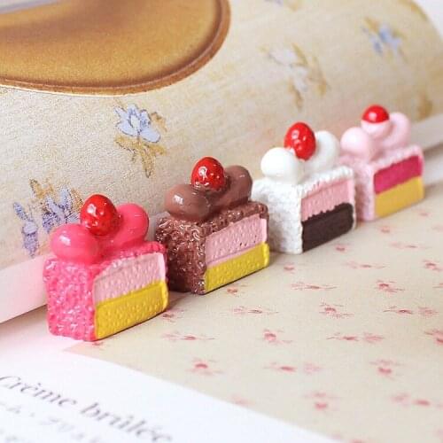 20Pcs Resin Flatback Kawaii Cake Food Toy Decoration Cute Cabochon Accessories Phone Shell Scrapbooking For Embenllishments
